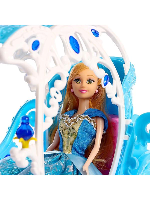 Карета для кукол с куклой, лошадка ходит