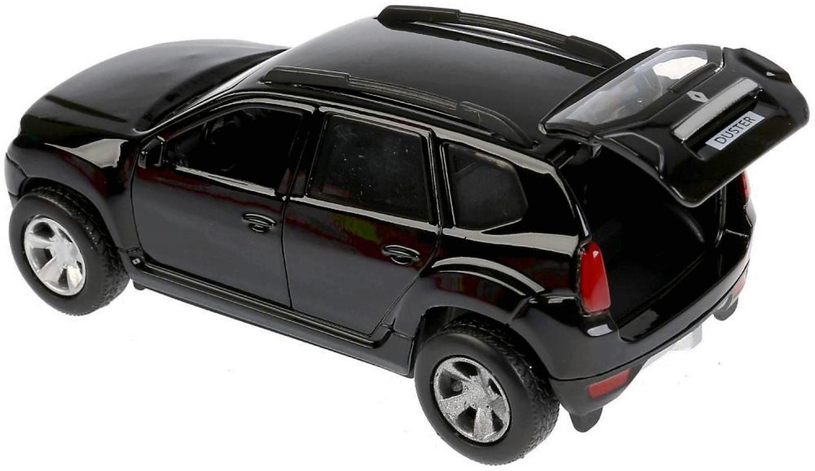 Машина металлическая Renault Duster, 12 см, открывающиеся двери, инерционная, цвет чёрный
