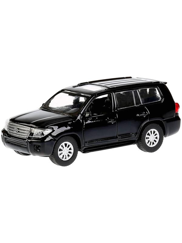 Машина металл Toyota Land Cruiser, 12,5см, инерционная, открывающиеся двери, цвет чёрный