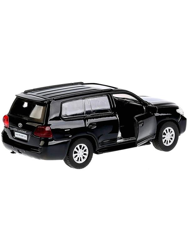 Машина металл Toyota Land Cruiser, 12,5см, инерционная, открывающиеся двери, цвет чёрный