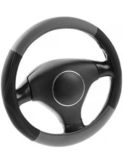 Оплетка на руль C2R С953, размер M, чёрно-серый