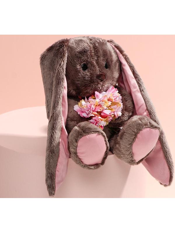 Мягкая игрушка «Li с цветами», зайка