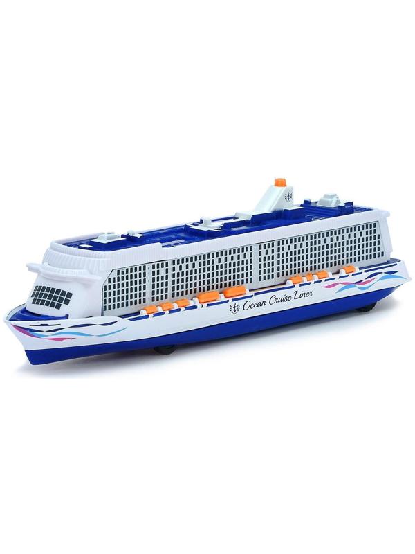 Круизный лайнер металлический, 20 см, световые и звуковые эффекты, инерционная