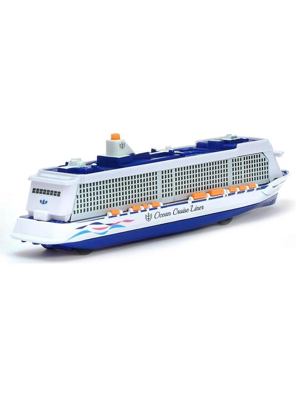 Круизный лайнер металлический, 20 см, световые и звуковые эффекты, инерционная