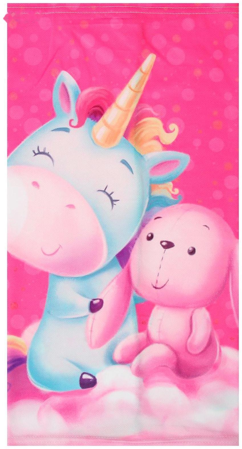 Шарф-труба спортивный, детский ONLITOP «Единорожка и мишка»