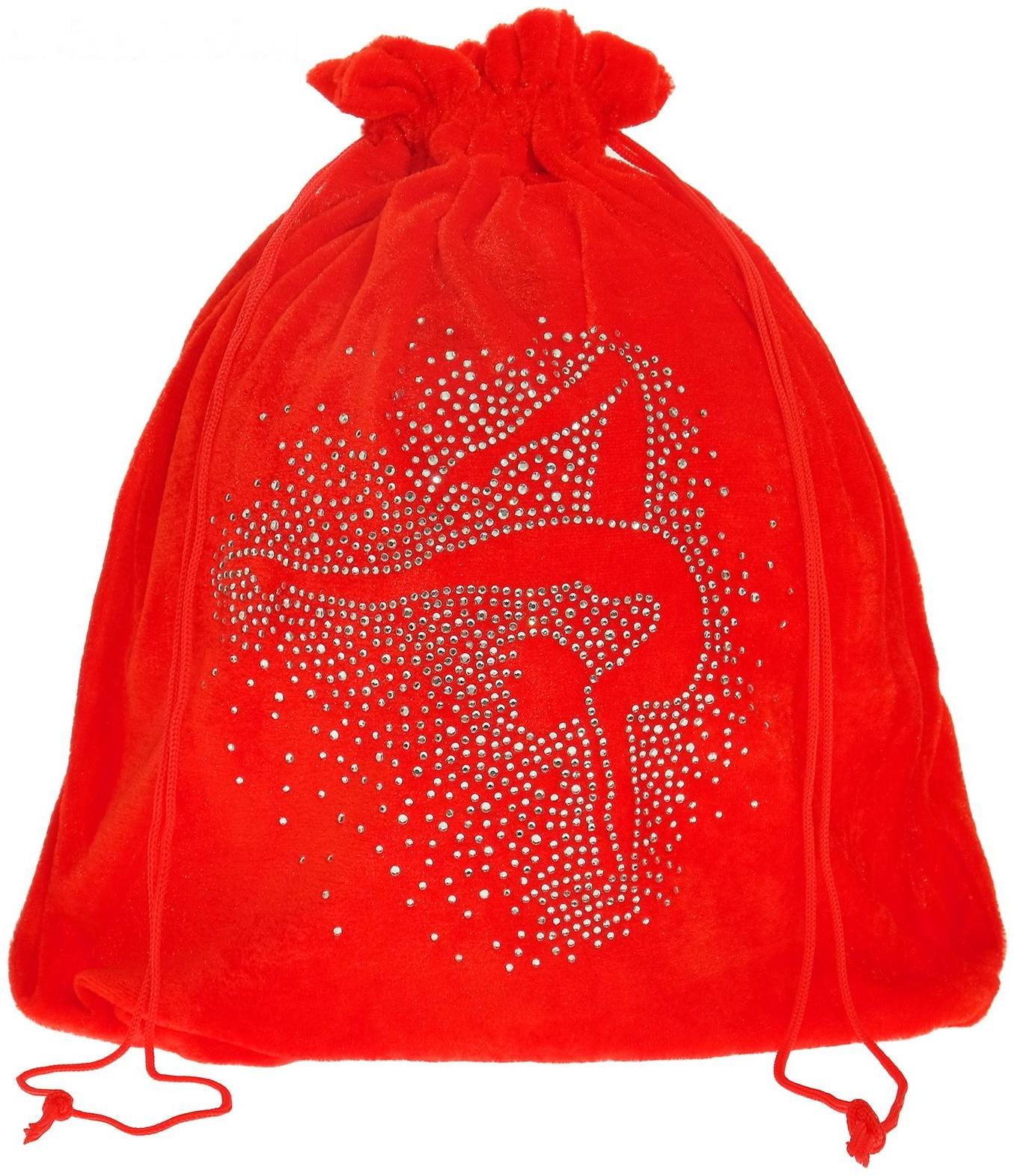 Чехол для мяча «Гимнастка», цвет красный, 35 × 36 см