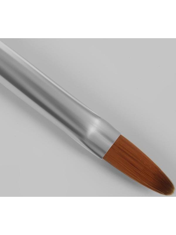 Кисть для наращивания и дизайна ногтей, двусторонняя, лепесток/точечная, 18,5 см, цвет чёрный