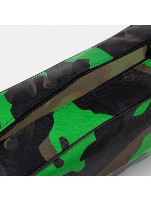 Косметичка на молнии, цвет зелёный/камуфляж