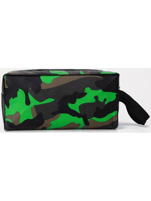 Косметичка на молнии, цвет зелёный/камуфляж