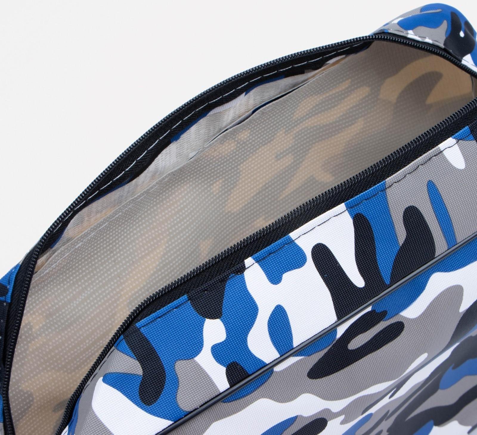 Косметичка на молнии, цвет синий/камуфляж