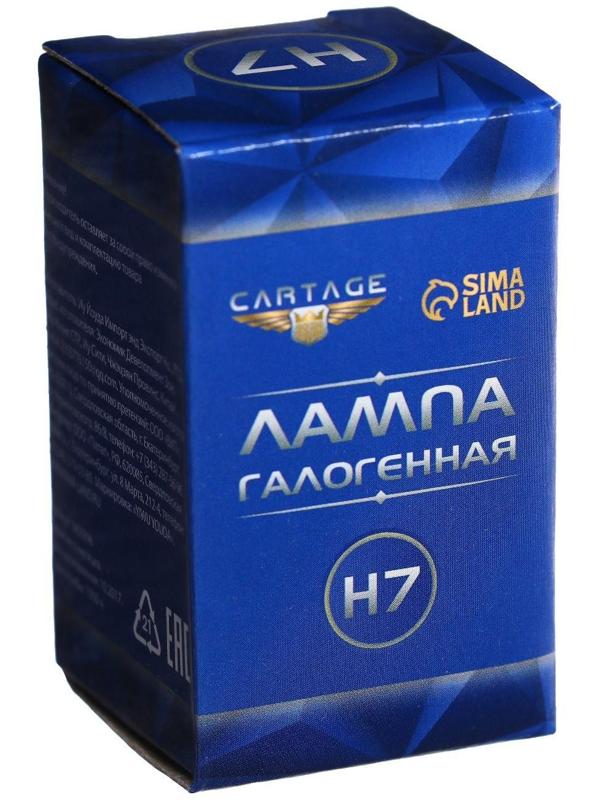 Галогенная лампа Cartage H7, 12 В, 55 Вт