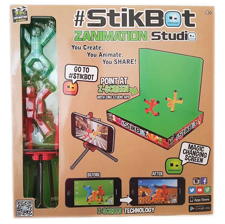 Три набора Стикбот Анимационная студия со сценой Stikbot PRO