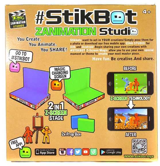 Три набора Стикбот Анимационная студия со сценой Stikbot PRO