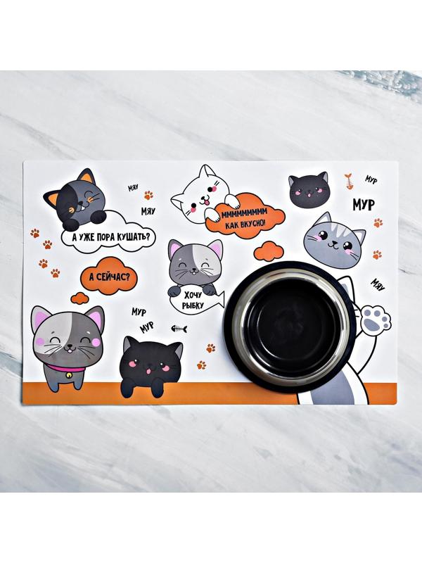 Коврик под миску «Хочу рыбку» 43х28 см