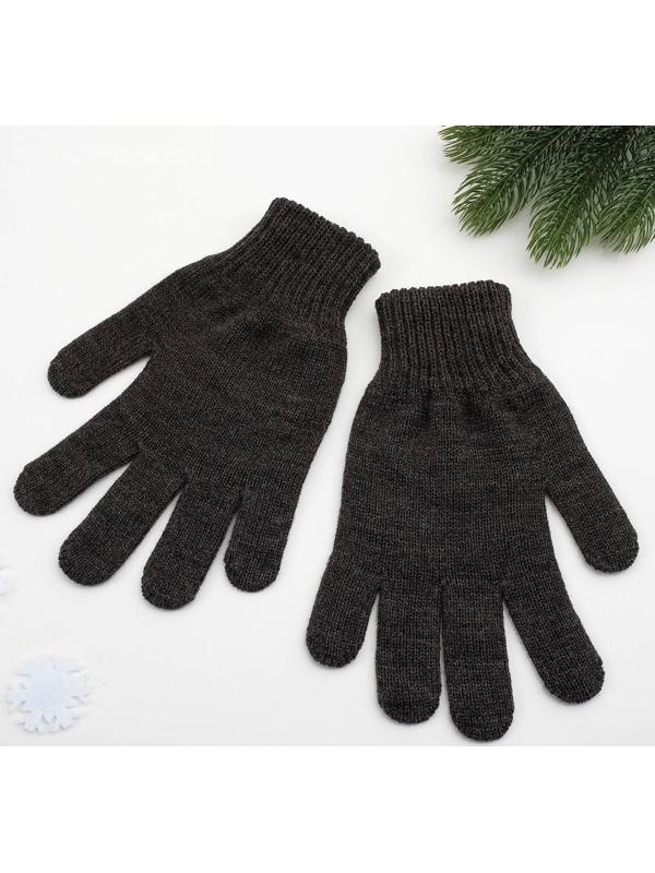 Перчатки мужские, цвет тёмно-серый, размер 22