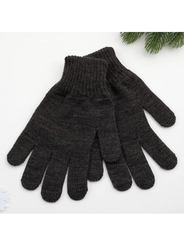 Перчатки мужские, цвет тёмно-серый, размер 22