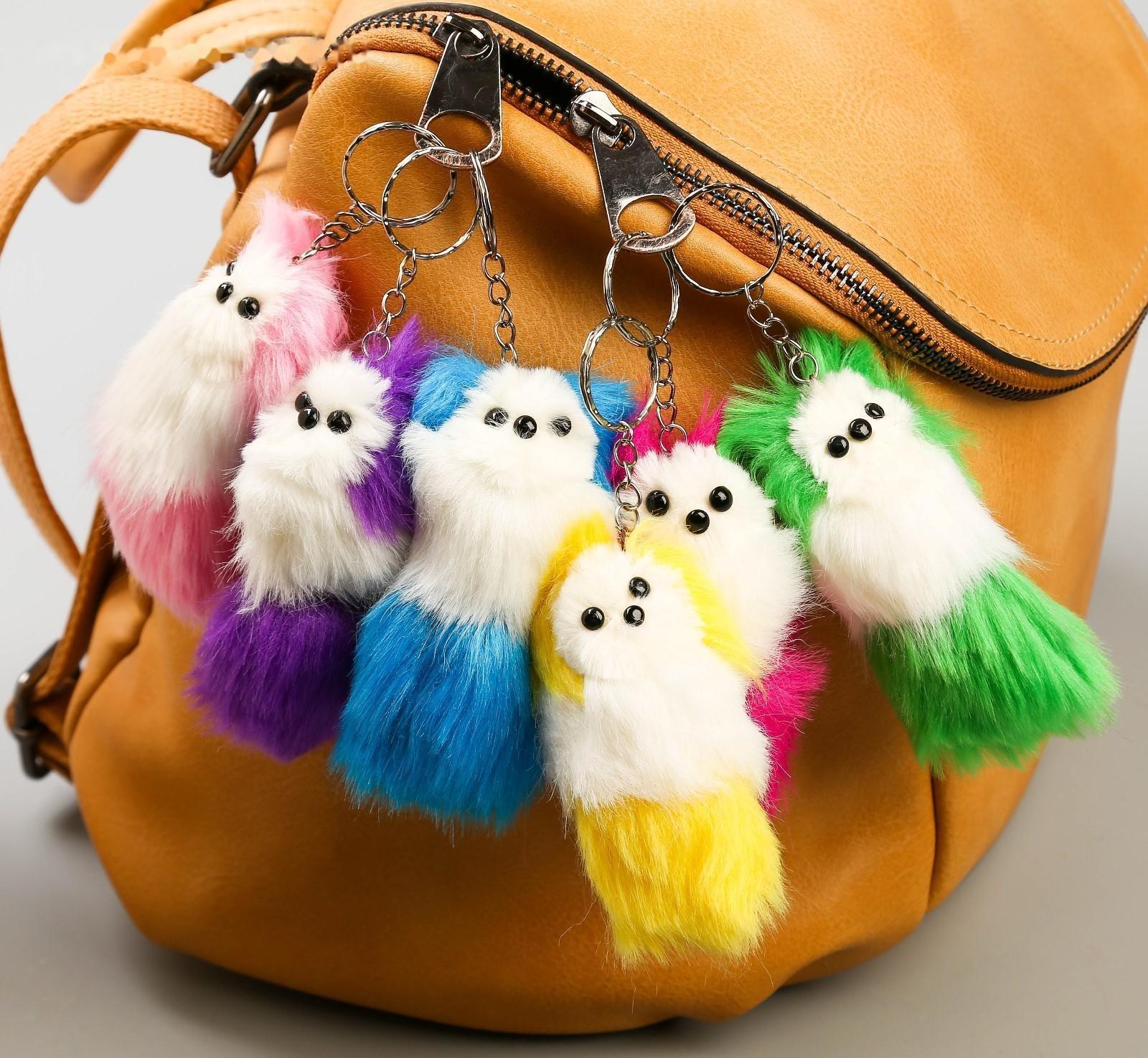 Пушистик на кольце с пищалкой 