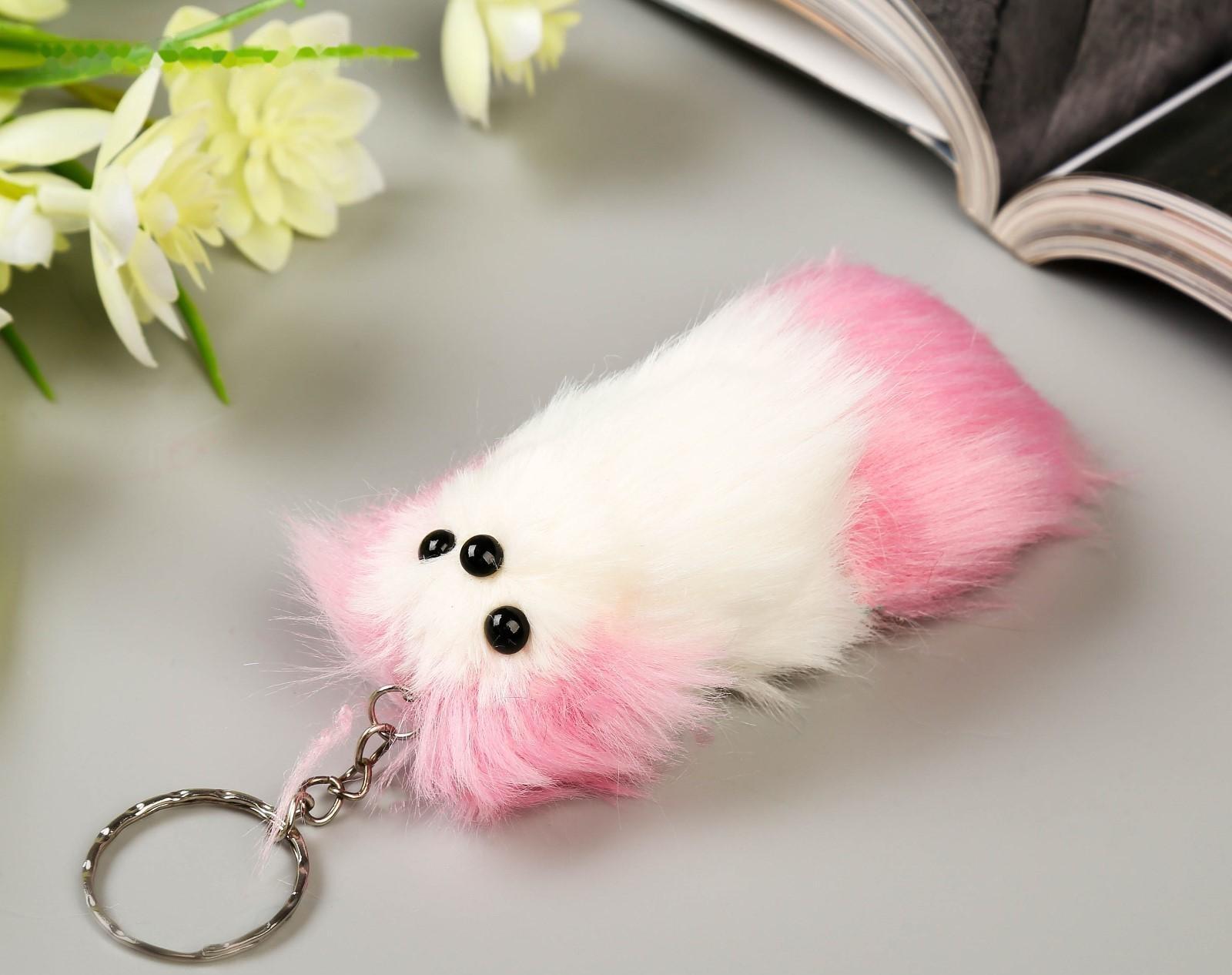 Пушистик на кольце с пищалкой 