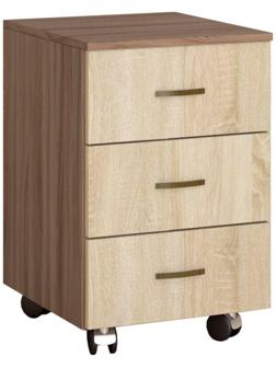 Тумба Орион 400x435x600 ясень шимо темный/дуб сонома