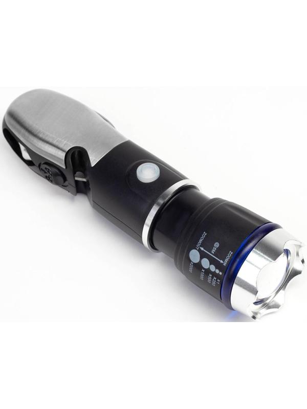 Фонарь-мультитул 6 в 1, 3 Вт, 100 лм, OSL, zoom, аварийный молоток, стропорез