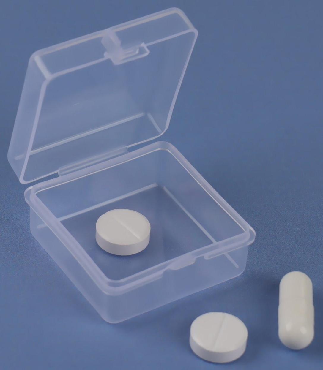 Таблетница, 1 секция, цвет прозрачный