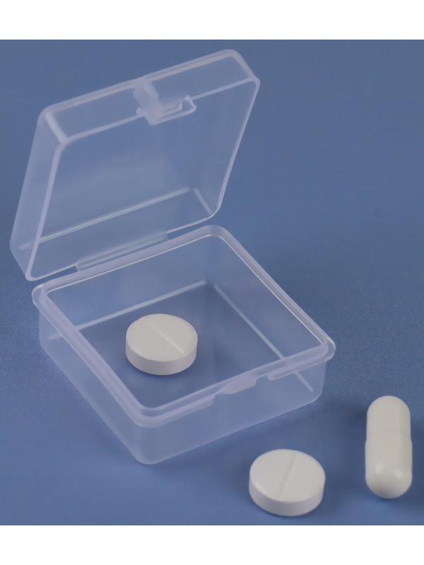 Таблетница, 1 секция, цвет прозрачный