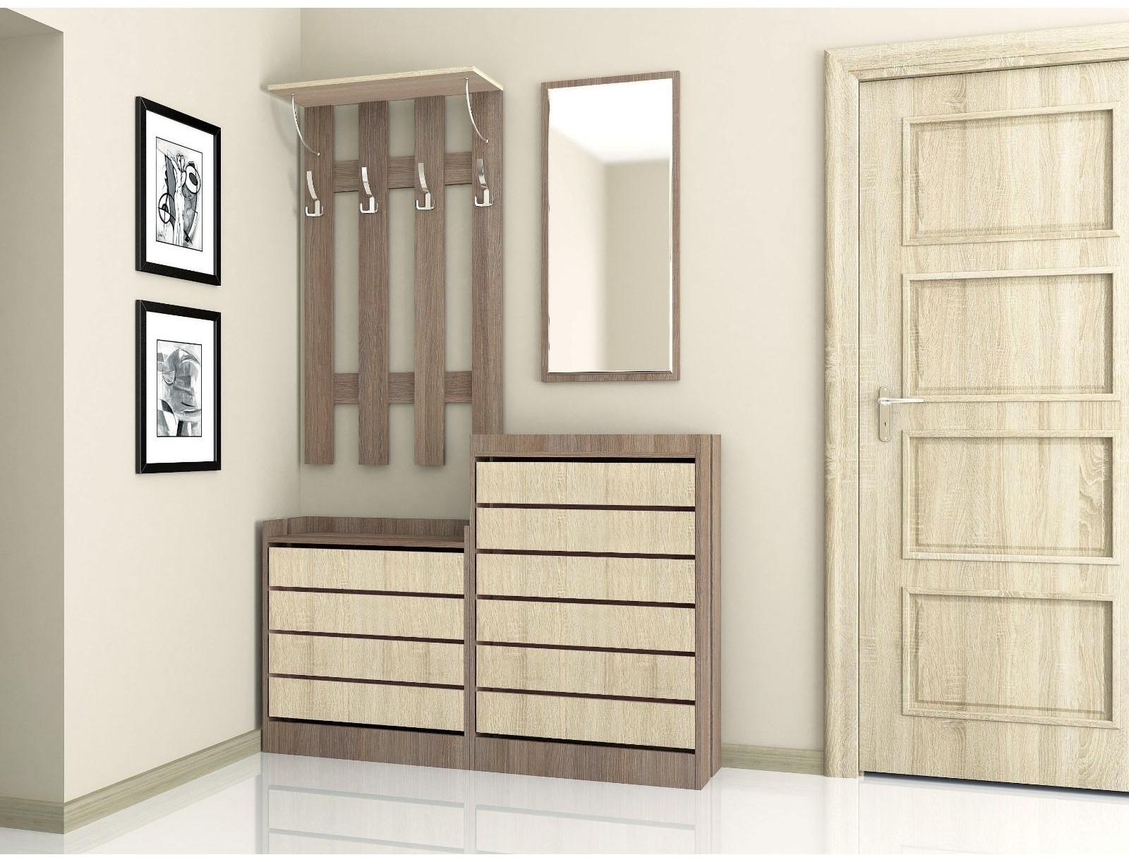 Обувница ЯПТ-2 Ямайка 700x271x1026 ясень шимо темный /дуб сонома