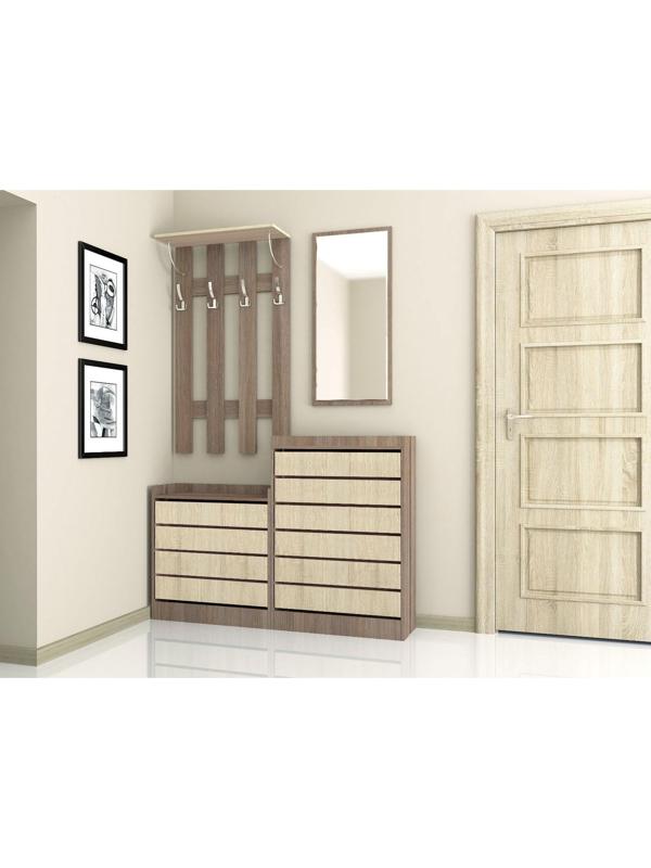 Обувница ЯПТ-2 Ямайка 700x271x1026 ясень шимо темный /дуб сонома