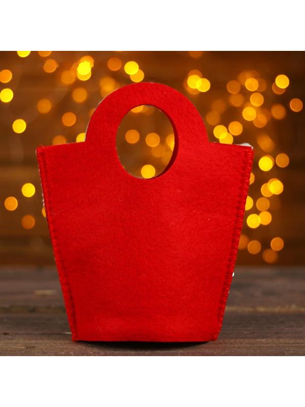 Сумочка для подарков «Всплеск», с помпонами, цвета МИКС