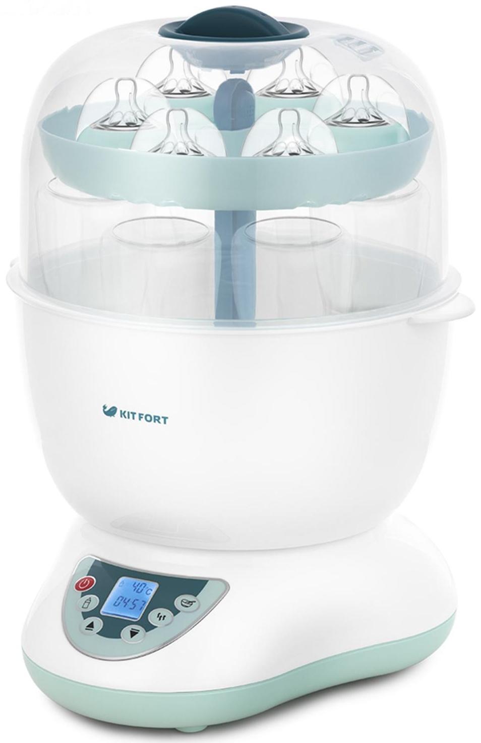 Стерилизатор Kitfort  КТ-2312, многофункциональный, 550 Вт, до 15 мин, 6 бутылочек, от сети