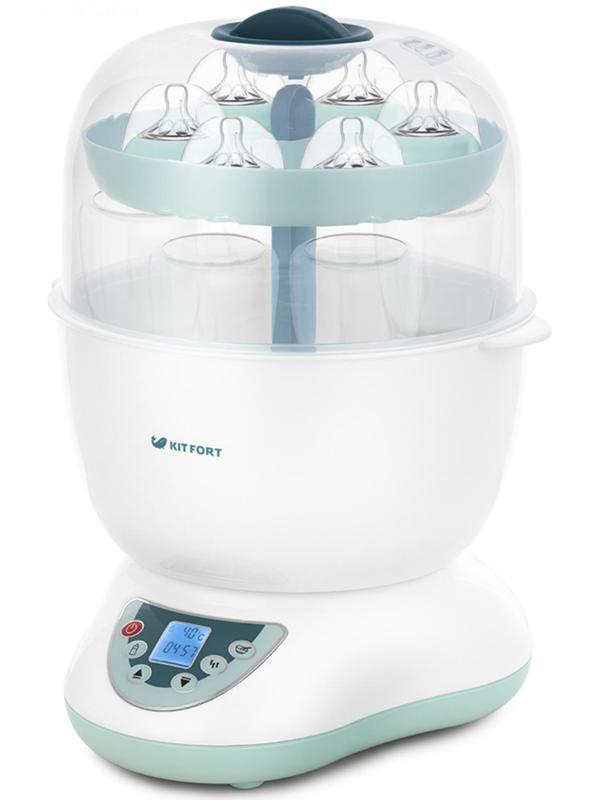 Стерилизатор Kitfort  КТ-2312, многофункциональный, 550 Вт, до 15 мин, 6 бутылочек, от сети