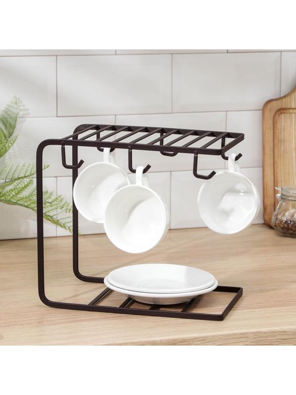 Подставка для чайного сервиза Доляна «Лофт», 24×15,3 см, цвет коричневый