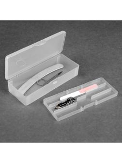 Органайзер для хранения маникюрных/косметических принадлежностей, с вложением, 19 × 7,5 см, цвет белый