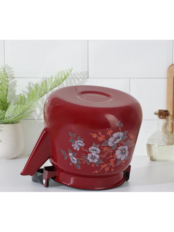 Чайник с кнопкой, 3,5 л, цвет вишнёвый