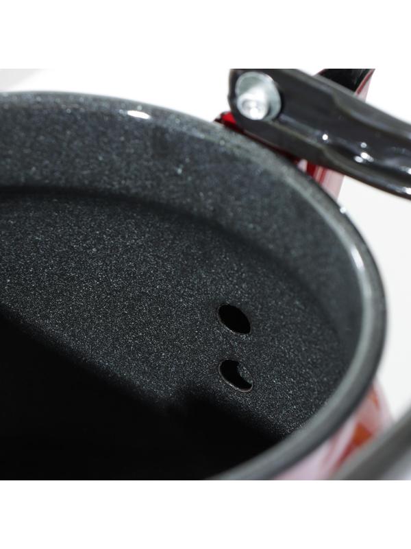 Чайник с кнопкой, 3,5 л, цвет вишнёвый