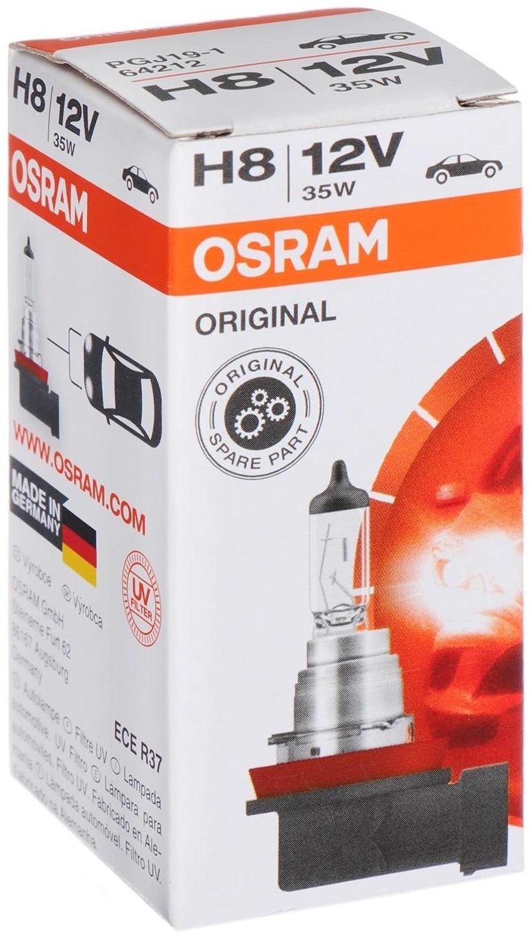 Лампа автомобильная Osram, H8, 12 В, 35 Вт, 64212