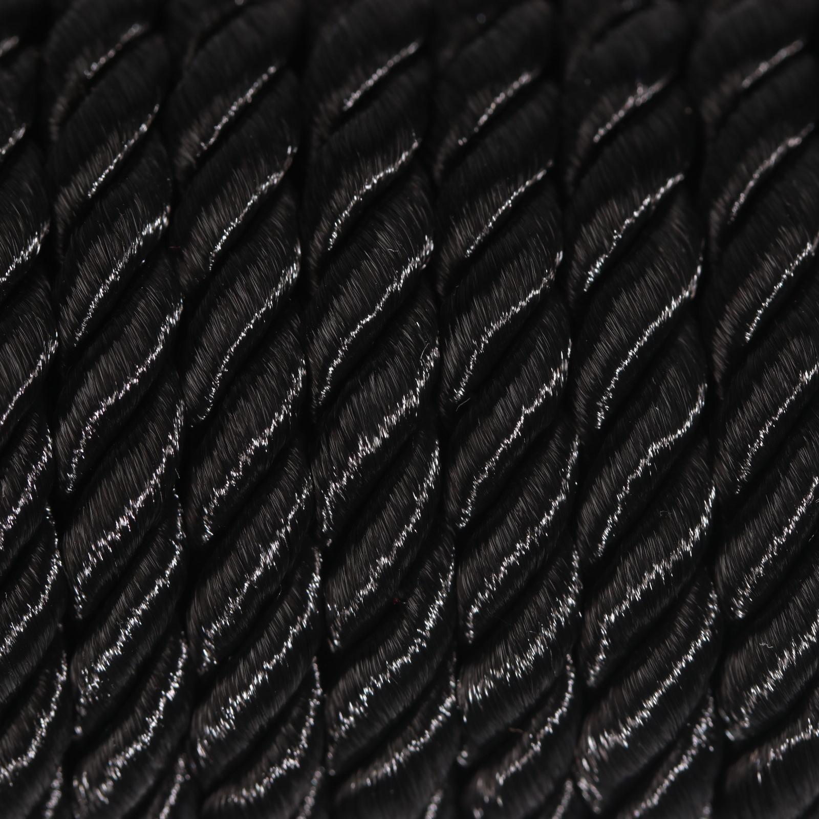 Шнур витой, d = 5 мм, 10 ± 1 м, цвет чёрный