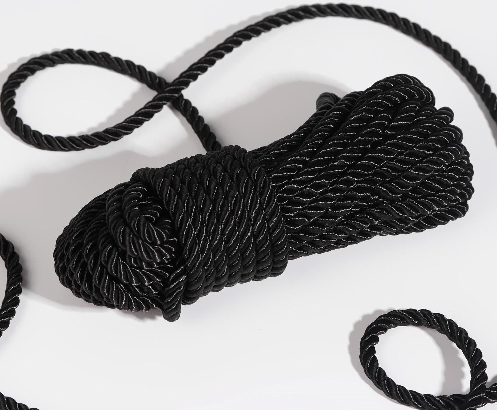 Шнур витой, d = 5 мм, 10 ± 1 м, цвет чёрный