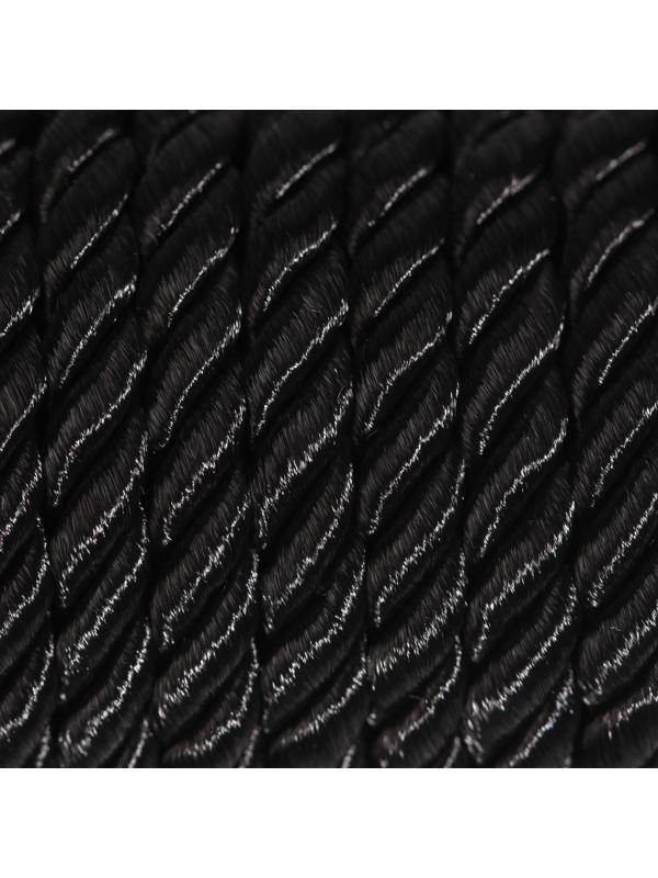Шнур витой, d = 5 мм, 10 ± 1 м, цвет чёрный