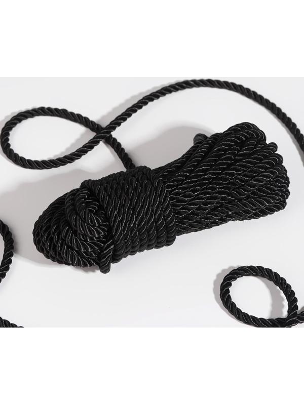 Шнур витой, d = 5 мм, 10 ± 1 м, цвет чёрный