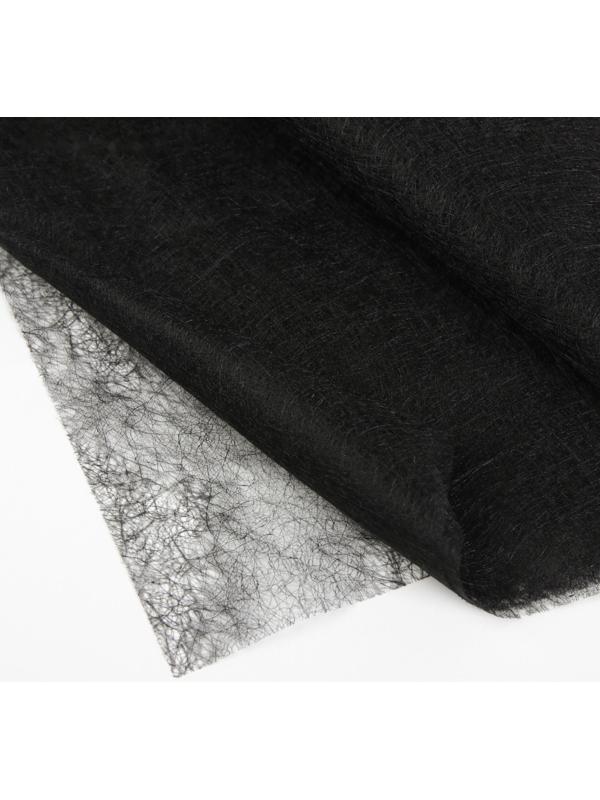 Паутинка клеевая, 23 гр/кв метр, 112 × 50 см, цвет чёрный