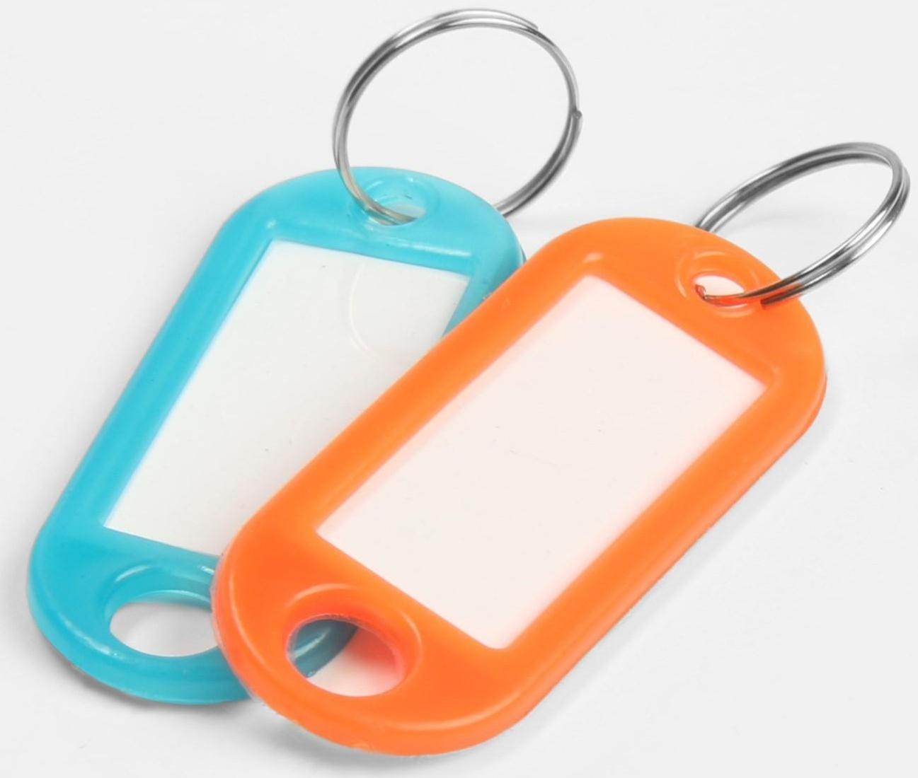 Бирка для ключей АЛЛЮР, пластик цвет микс