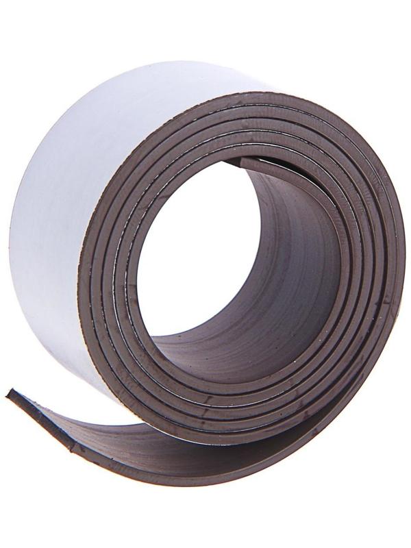 Магнитная лента ТУНДРА, с клеевым слоем, 25 х 1.5 мм, длина 0.75 м