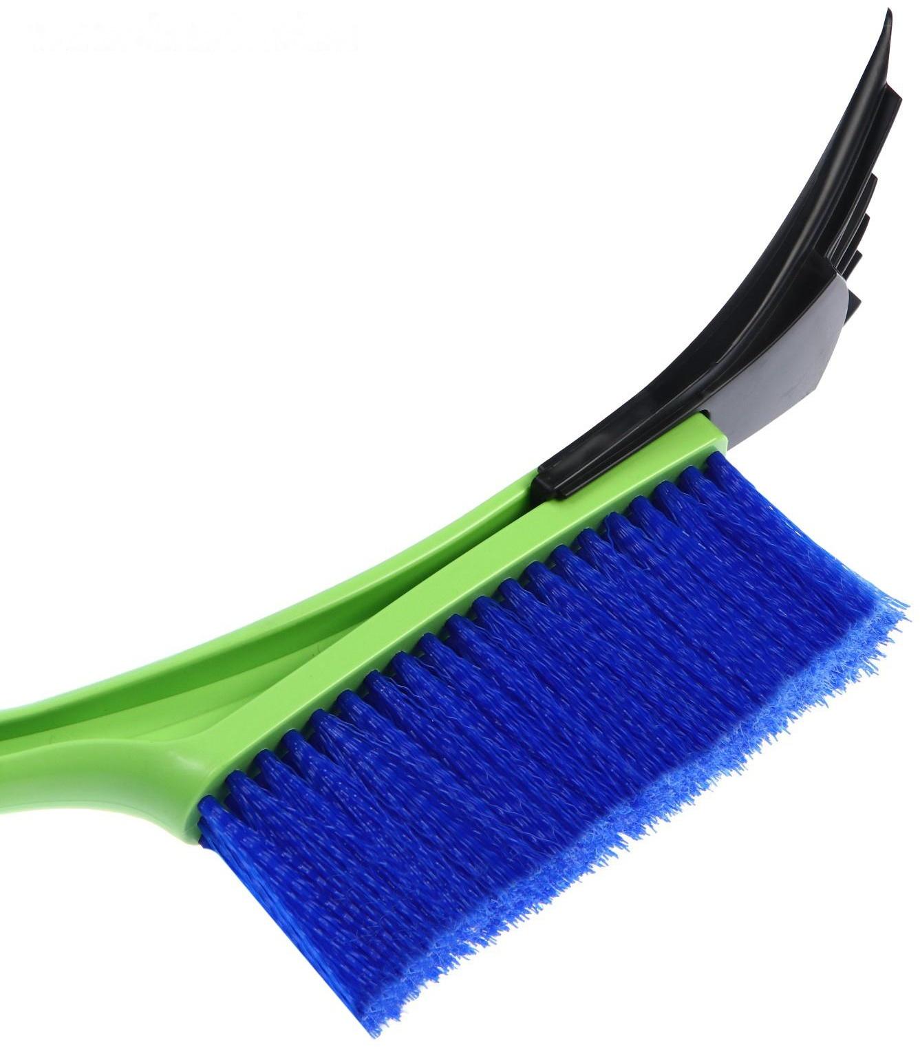 Щётка со скребком Oktan, 54 см, с мягкой ручкой, зелёная