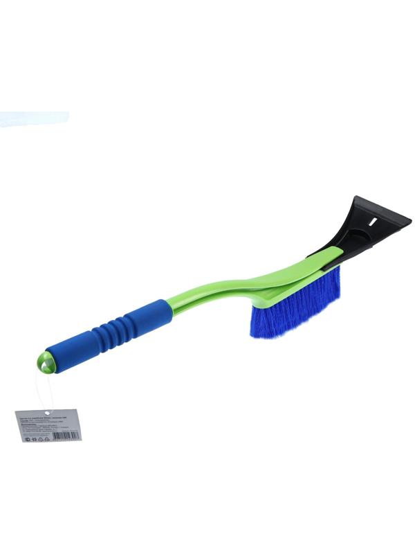 Щётка со скребком Oktan, 54 см, с мягкой ручкой, зелёная