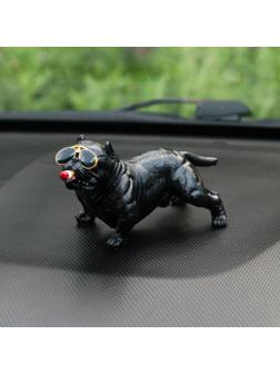 Собака на панель авто с присоской для стекла, бульдог