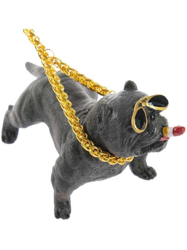 Собака на панель авто с присоской для стекла, бульдог