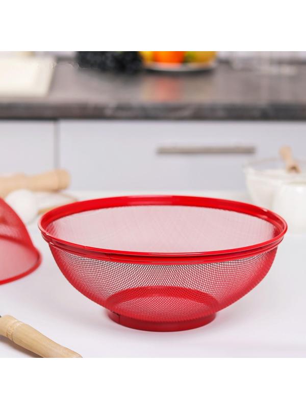 Сито с крышкой для хранения продуктов Доляна «Вкус», d=25 см, цвет МИКС