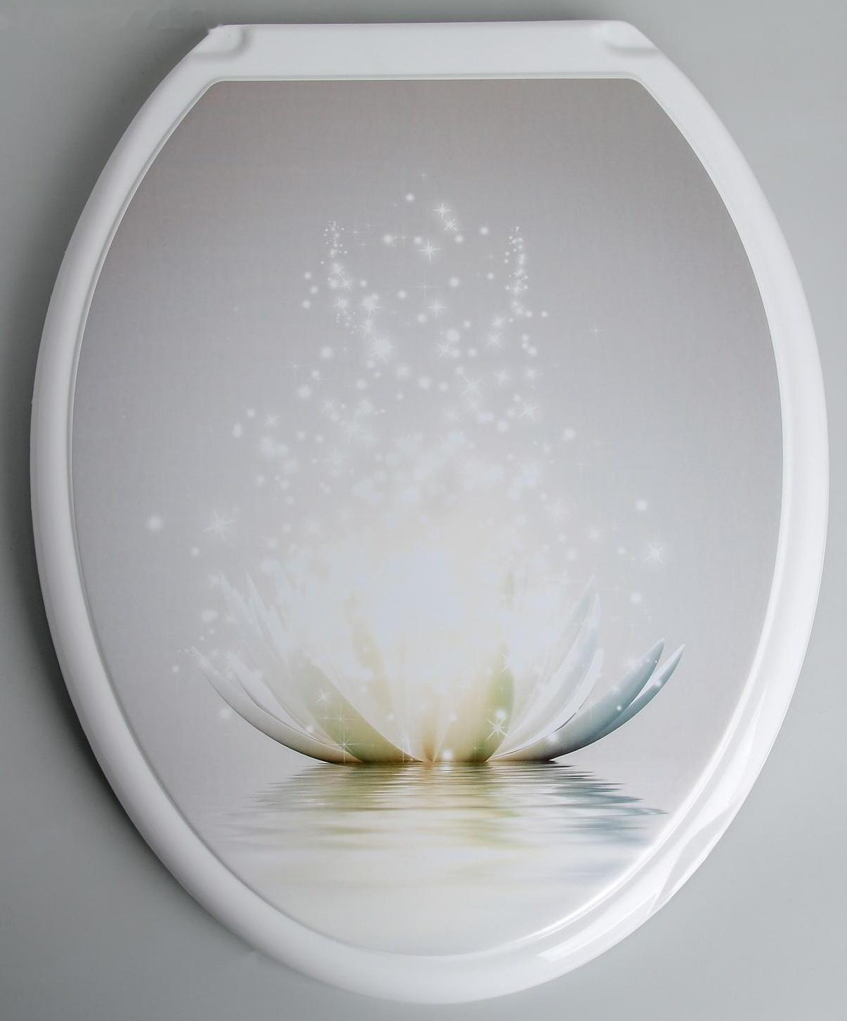 Сиденье для унитаза с крышкой «Лотос», цвет белый