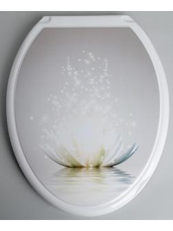 Сиденье для унитаза с крышкой «Лотос», цвет белый